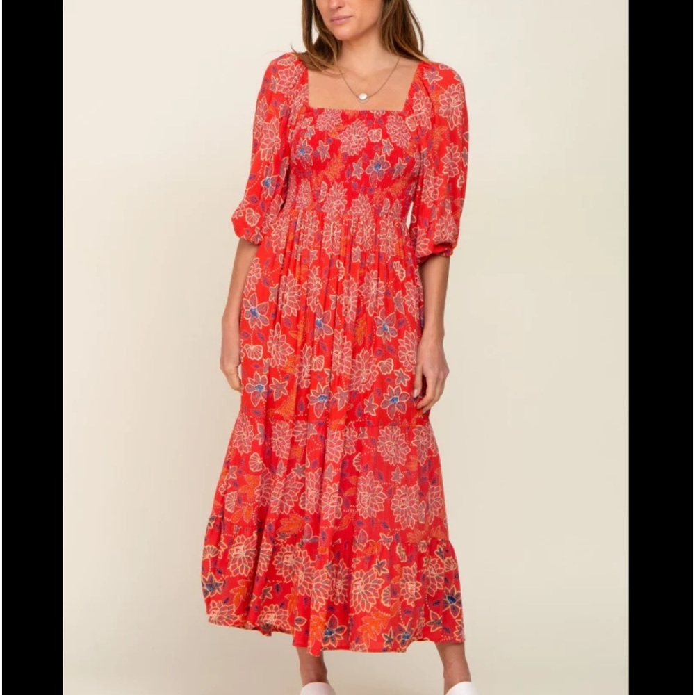 Angie smocked maxi dress size large never worn